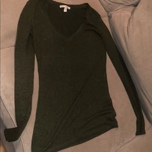 EXPRESS super soft olive green long sleeved shirt